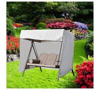 Porch Swing Cover 3 Triple Seater 210d Waterproof All Weatherprotection Outdoor Swing Canopy Replacement for Lawn Garden, Party