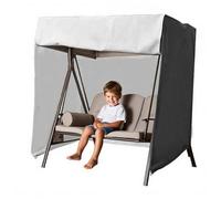 Porch Swing Cover 3 Triple Seater 210d Waterproof All Weatherprotection Porch Swings Outdoor Clearance for Lawn Garden, Party ,Black-223*152*183cm