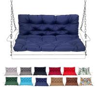 Porch Swing Cushion with Backrest, Waterproof Bench Cushion for Outdoor Furniture, 2-3 Seater Replacement Thickened Swing Cushion with Ties,Patio,Outdoor,Backyard and Garden(#10,120X100CM/47X39IN)