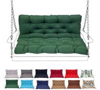 Porch Swing Cushion with Backrest, Waterproof Bench Cushion for Outdoor Furniture, 2-3 Seater Replacement Thickened Swing Cushion with Ties,Patio,Outdoor,Backyard and Garden(#9,100X100CM/39X39IN)