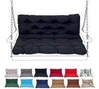 Porch Swing Cushion with Backrest, Waterproof Bench Cushion for Outdoor Furniture, 2-3 Seater Replacement Thickened Swing Cushion with Ties,Patio,Outdoor,Backyard and Garden(#11,120X100CM/47X39IN)