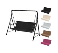 Porch Swing Replacement Seat 600D Thickened Waterproof Oxford Waterproof Chair Bench Replacement Cover for 2/3 Seater Patio Garden Swing Chair,Black-43.3×17.7×21.7in