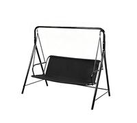 Porch Swing Seat Replacement 600D Thickened Waterproof Oxford Chair Bench Replacement Cover for 2/3 Seater Patio Garden Swing Chair, Black, 66.1×22.0×22.0inch