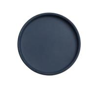 Porches Round Ceramic Plant Pot Saucers, Flower Drip Tray for Indoors Outdoor Patio Indoors(Navy Blue,Large)