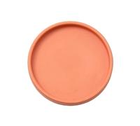 Porches Round Ceramic Plant Pot Saucers, Flower Drip Tray for Indoors Outdoor Patio Indoors(Orange,Large)