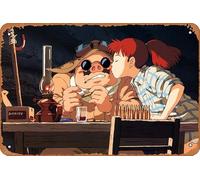 Porco Rosso Anime Poster Home Wall Art Decoration Retro Metal Tin Sign 8x12 inch