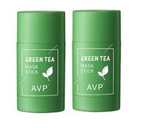 Porcolle 2 x Green Tea Face Mask 10 Minutes Blackhead Removal with Green Tea Extract Moisturizing Face Mask Green Mask for Moisturizing Face Mask 2