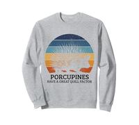 Porcupine Funny Animal Vintage Porcupine Lover Sweatshirt