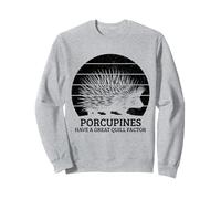 Porcupine Funny Animal Vintage Porcupine Lover Sweatshirt