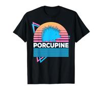 Porcupine Retro Vaporwave Aesthetic Value Graphic T-Shirt