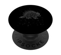 Porcupine Rodent Constellation Animal Line Art Geometric PopSockets Adhesive PopGrip