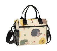 Porcupine Tree Beige Lunch Bag for Women Men Reusable Insulated Lunch Box for Adult Kids Water-Resistant Lunchbox Cooler Tote Bags with Adjustable Strap for Work Office Picnic Outdoor
