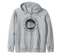 Porcupine Whisperer Funny Animal Vintage Porcupine Lover Zip Hoodie