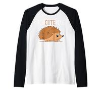 Porcutepine Animal Hedgehog Cute Porcupine Raglan Baseball Tee