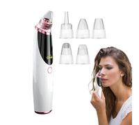 Pore Suction Remover, Rechargeable Extractor, Deep Cleaning Pimple Cleaner with 5 Suction Heads, Adjustable 3 Modes Facial Extraction Tool with LED Display, Nose Cleaner