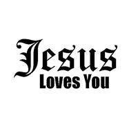 Porfeet Car Sticker, Jesus Love You Letters Reflective Car Vehicle Body Window Decals Sticker Decor Black