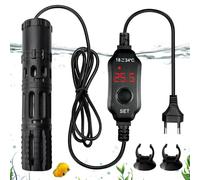 PORFOYO 25W Aquarium Heating Bar with Digital Display, Adjustable Temperature from 18 to 34°C, Overheating Protection and Automatic Shut-Off Function, for 20-30L Aquarium