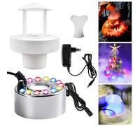 PORFOYO Ultrasonic Nebuliser - 12 LED Ultrasonic Mist Machine, Mist Maker, Mist Maker, Water Mist Fogger with Removable Splash Guard for Fountain, Pond, Mist, Halloween