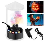 PORFOYO Ultrasonic Nebuliser, 12 LED Ultrasonic Mist Machine, Mist Maker, Mist Maker, Water Mist Fogger with Removable Splash Guard for Fountain, Pond, Mist, Halloween