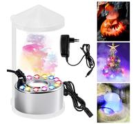 PORFOYO Ultrasonic Nebuliser, 12 LED Ultrasonic Mist Machine, Mist Maker, Mist Maker, Water Mist Fogger with Removable Splash Guard for Fountain, Pond, Mist, Halloween