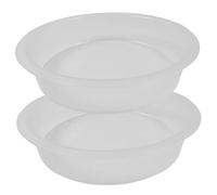 Porgeel 2Pcs Bird Baths for Outdoors 7in Large Plastic Multi-Use Bird Feeder Tray for Garden, Yard, Outside