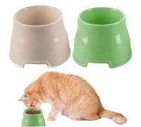 Porgeel 2Pcs Elevated Dog Bowls, Non-Slip PP Long Ear Dog Bowl High Capacity Water Containerfor Cocker Spaniels, Beagles, & Long-Eared Breeds