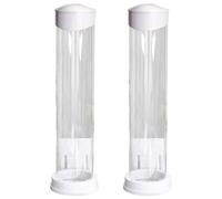 Porgeel 2PCS Ice Cream Cone Dispenser Magnetic/Self Adhesive Waffle Cone Holder with 2 Gaskets for Ice Cream 16'' L x 3'' Dia