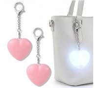 Porgeel 2Pcs Purse Light with Automatic Sensor, Cute Heart & Moon Shape Handbag Light, Clip on Purse Lamp for Women Ladies Girls Style 2