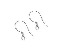 Porgeel 925 Sterling Silver French Wire Earring Hooks Fish Hook Earrings Sterling Silver Earwires 10 Pairs