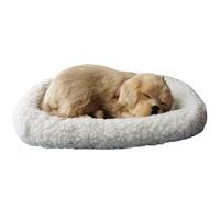 Porgeel Breathing Stuffed Animal Sleeping Dogs on Pad Realistic Breathing Dog, Interactive Plush, Battery Operation Realistic Puppy for Kids Children, Golden