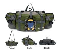 Porgeel Fanny Pack Waist Bag, Waist Pack with Two Water Bottle Holder, Hiking Fanny, Lumbar Backpack for Running Walking DogWalking Travel Cycling