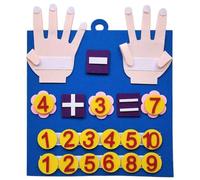 Porgeel Felt Finger Numbers Math Toy for Kids Cute Fun Early Education Counting Toys with Hanging Loop DIY Vibrant Learning Toys Preschool Learning Activities