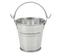 Porgeel Mini Buckets 1:12 Scale Miniature Bucket Realistic Iron Tin Bucket with Movable Handle for Dollhouse Accessories, Scene Decor, and DIY Crafts
