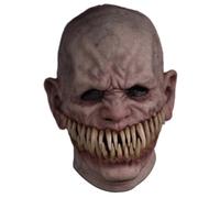 Porgeel Scary Mask, Silicone Sharp Teeth Realistic Masks for Adults Human Face, Halloween Props for Carnival Cosplay Costume Party Haunted House