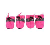 Porgeel Soft Small Dog Shoes, 4pcs Winter Boots For Small Dogs, Waterproof Dog Boots Paw Protector, Puppy For Dogs, With With Anti-Slip Sole Kitten Booties For Walking (Rose, Size 5)