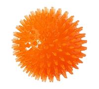 Porgeel Squeaky Dog Ball Pet Chewing Spikey Toy Non-Toxic Puppy Tooth Cleaning Toy Balls Orange 8CM