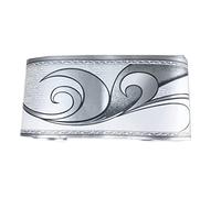 Porgeel Wallpaper Border Royal Silver Wave Pattern Self Adhesive Peel and Stick Wall Borders for Mirror Frame Wall Wallpaper Border Royal