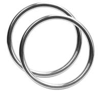 Porgeel Wing Chun Ring 2-Pack Stainless Steel Rattan Rings for Martial Training Wing Chun Training Equipment