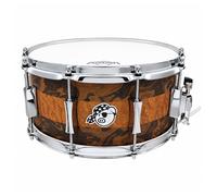 Pork Pie 14" x 7" "Macchiato" 8-Ply Maple Snare Drum Burled Walnut / Sapelle Stripe Finish