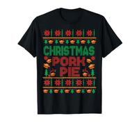 Pork Pies Funny Christmas Fair Isle Ugly Style Xmas T-Shirt