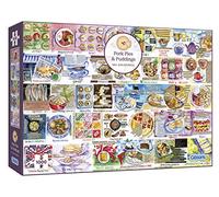 Pork Pies & Puddings | 1000 Piece Jigsaw Puzzle | Sustainable Puzzle for Adults | Premium 100% Recycled Board | Great Gift for Adults | Gibsons Games