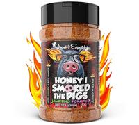 Pork Rub by Quasi & Squatch - Honey I Smoked The Pigs 'Jalapeño Edition' (EXTRA HOT) Chilli Honey & Soy Sauce Rub for Pork BBQ | Perfect for Belly, Ribs or Butts on the Grill | Large Jar 220g