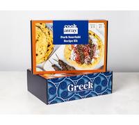 Pork Souvlaki by Cookaway | Recipe Kit | Authentic Greek at Home | Premium Specialist Ingredients | Fun Cooking Experience | Share, Entertain, Gift | Restaurant Quality | Serves 2-3