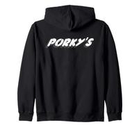 Porky's | 1980's Iconic Cult Movie 80's Film Manly Zip Hoodie