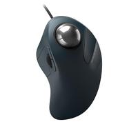 PORLEI Wired Trackball Mouse, Easy Index Finger Control, Ergonomic Comfort Design Reduces Muscle Strain, Precision and Smooth Tracking, Compatible for PC, Laptop, Windows, Mac(Black)