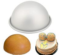 Pormasbenzer 7-Inch Aluminum Hemisphere Cake Pan Half Football Sphere Bath Bomb Cake Pan Baking Mold Pastry Mould