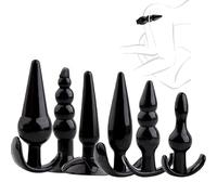 Porn Plug Fun Hip Practice Set for Male and Women, Comfortable Touch, Couple Home Travel Set (6 Pieces) - Q （Black）