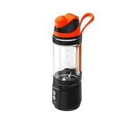 Porodo 240W 6 Blade Portable Blender 700ml with Functional Design, Powerful Motor Ice Crusher, Blending Time 30 Seconds/Cycle, Innovative Rotation Technology (Black)