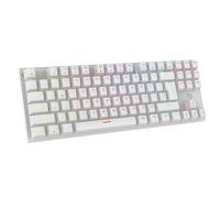 Porodo Gaming Mechanical Keyboard with Suspending Keycaps, TKL 87 Keys US & Arabic,Smooth Clicks,Plug & Play, Red Switch, Anti-Ghosting, 12 Light Modes RGB, 50 Million Clicks Lifespan-Black