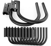 POROHOM 10PCS 1/2" Diameter Solid Steel Heavy Duty E Track J Hooks，Large Steel 5" J Hook E Track Accessories for Enclosed Trailer,Workshop & Garage,Maximum Load 1400 Pounds(Black)